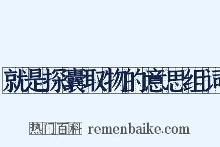 就是探囊取物的意思组词是什么意思的图片